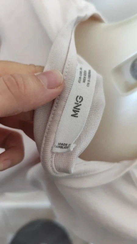 Lichtroze basic casual korte mouw t-shirt / crop top maat 38 - Mango – photo 6